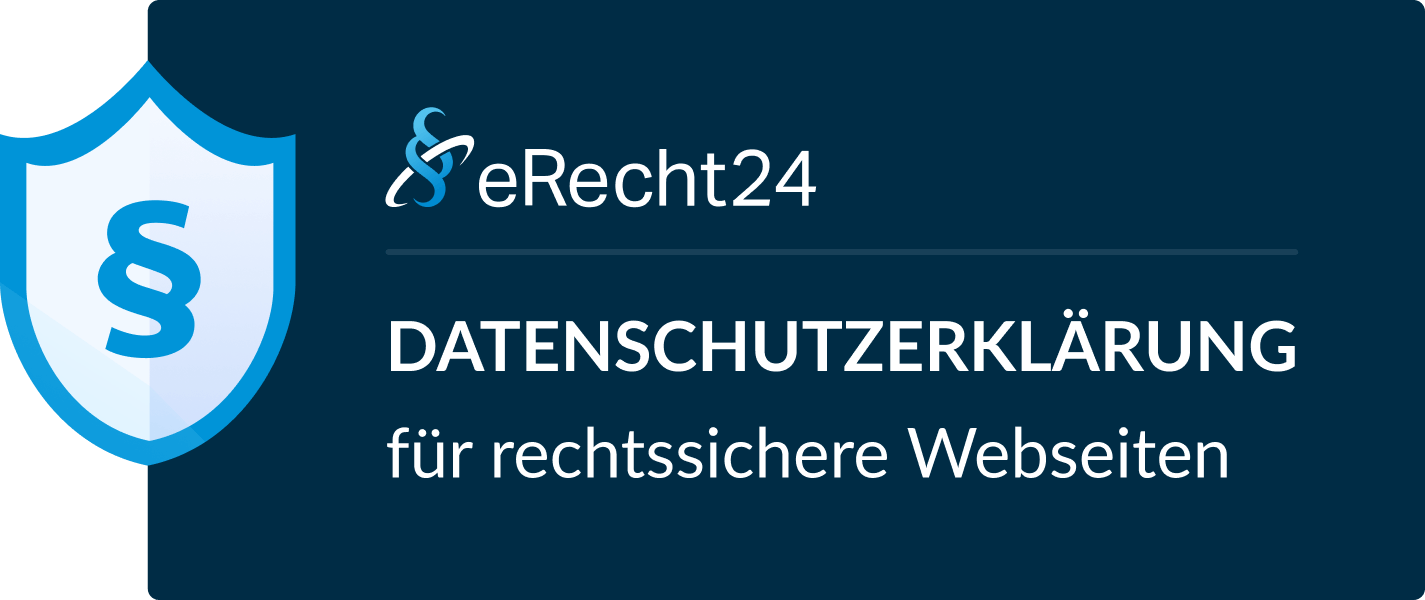Datenschutzerklärung von eRecht24 für rechtssichere Webseiten